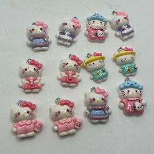 Lot 2 Hello Kitty Charm Set - Multicolor 12 pieces